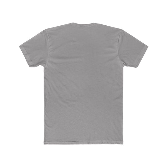 Back of plain gray Fish Tee - Tarpon cotton t-shirt, unadorned