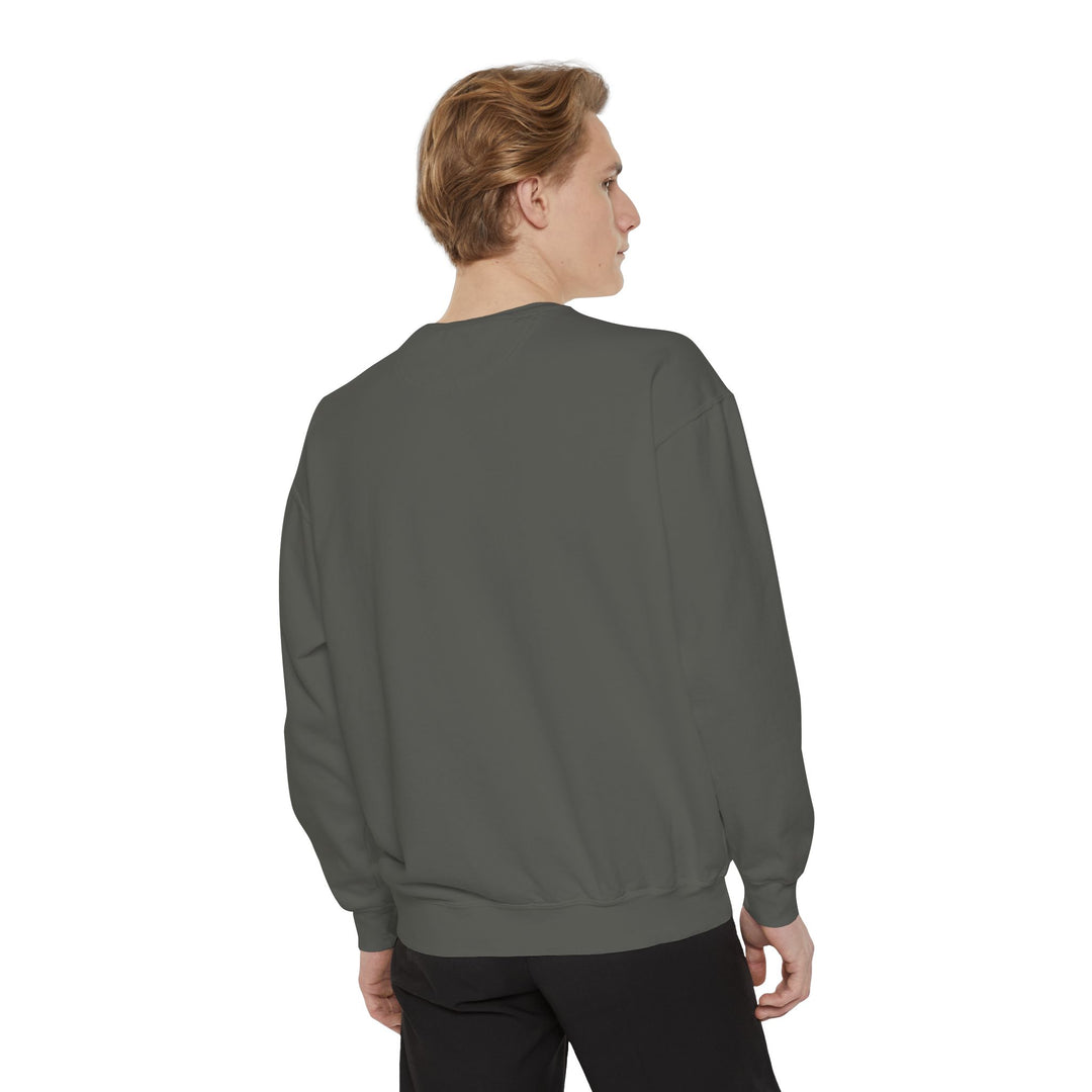 Dark olive green Neon Rain Reflection Sweatshirt with ribbed cuffs