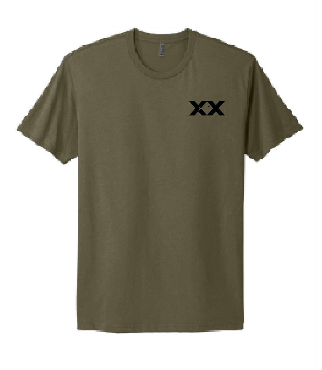 MAXXON XX Tee olive green short-sleeve t-shirt with black XX logo on chest