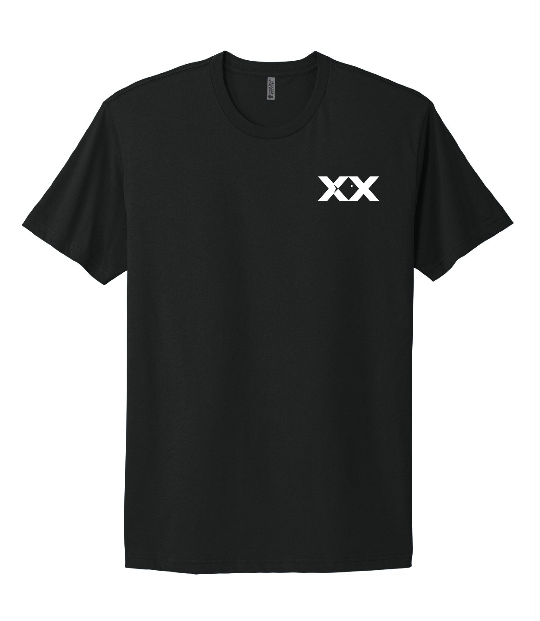 MAXXON XX Tee black short-sleeved t-shirt with white XX logo on chest