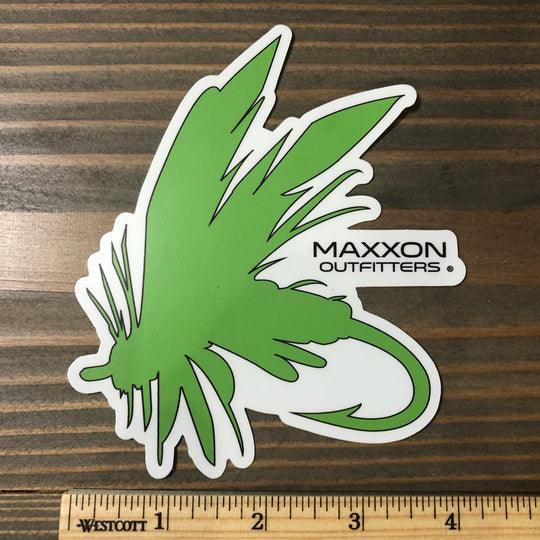 MAXXON GREEN & WHITE 'FLY' STICKER