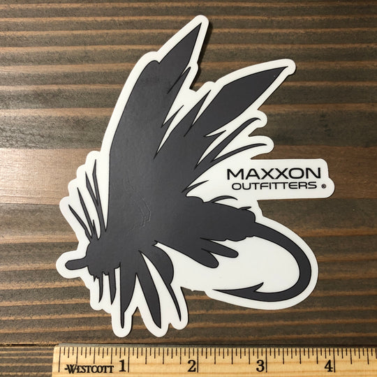 MAXXON GRAY & WHITE 'FLY' STICKER