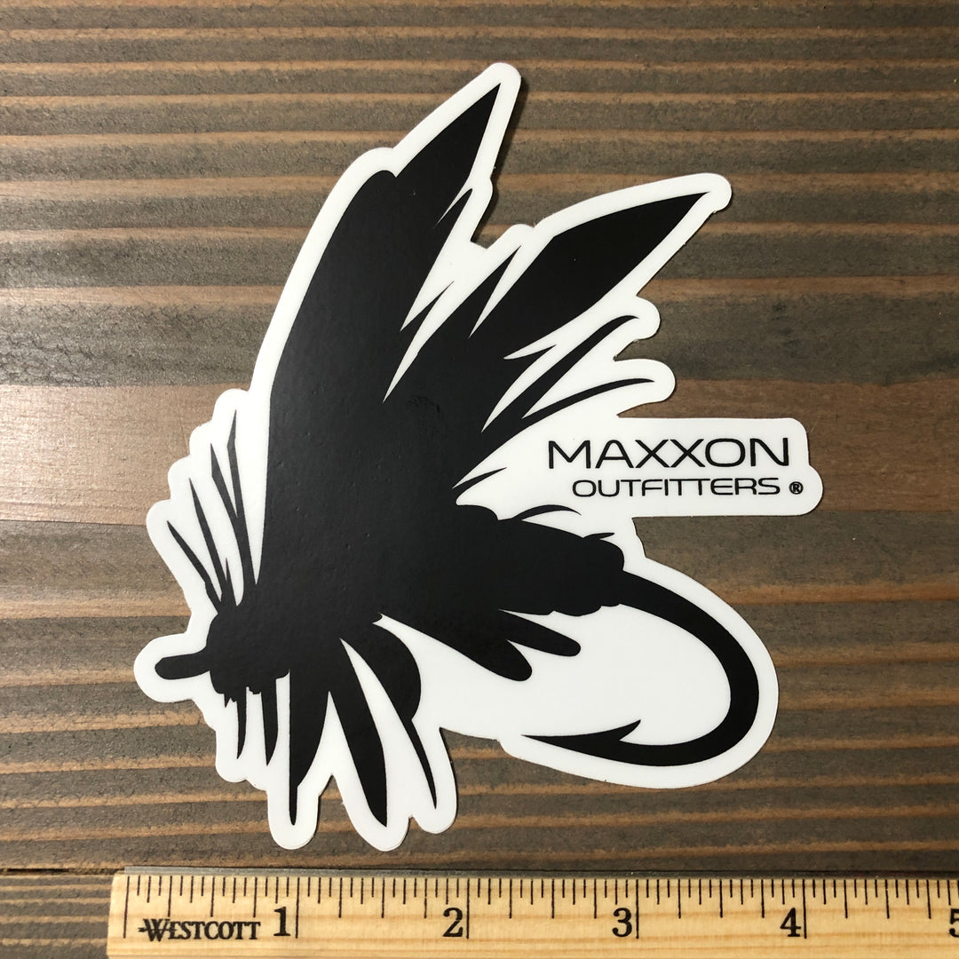 MAXXON BLACK & WHITE 'FLY' STICKER