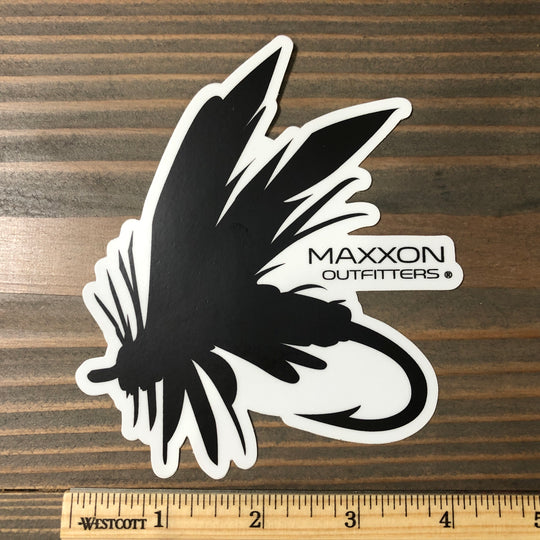 MAXXON BLACK & WHITE 'FLY' STICKER
