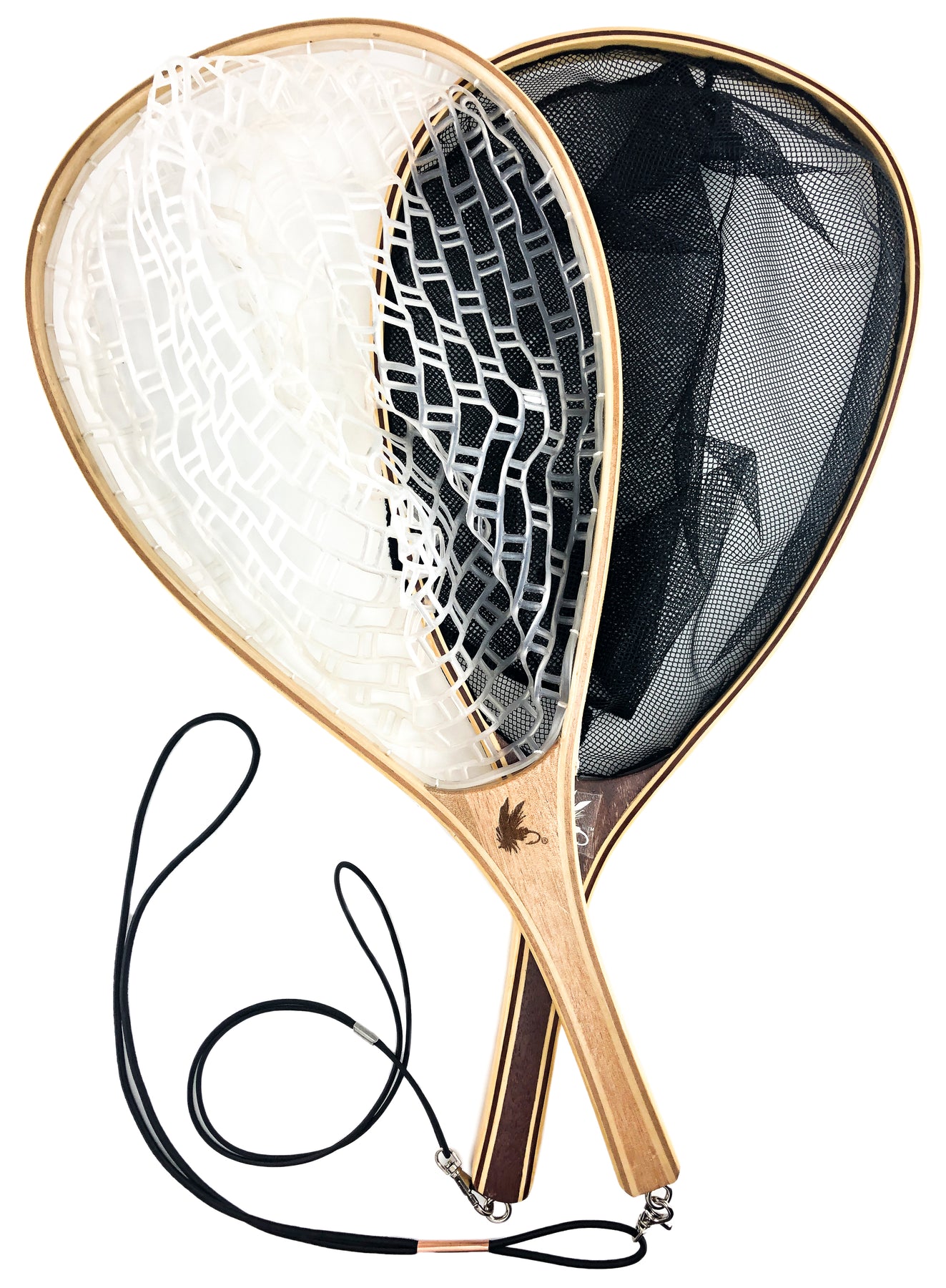 Maxxon Wood Landing Net, Black Nylon